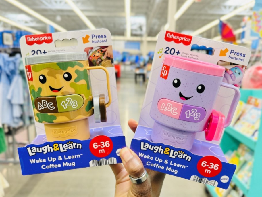 fisher-price laugh & learn wake up and learn coffee cups in store