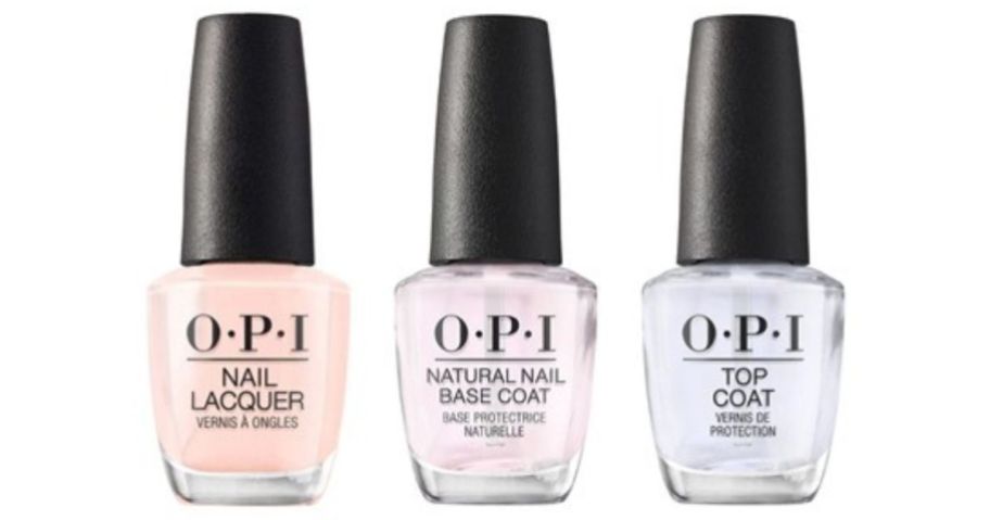 3 bottles of OPI nail polish 