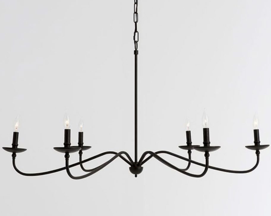 stock photo of black chandelier 