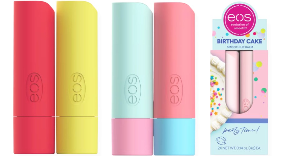 multiple sticks of eos lip balms