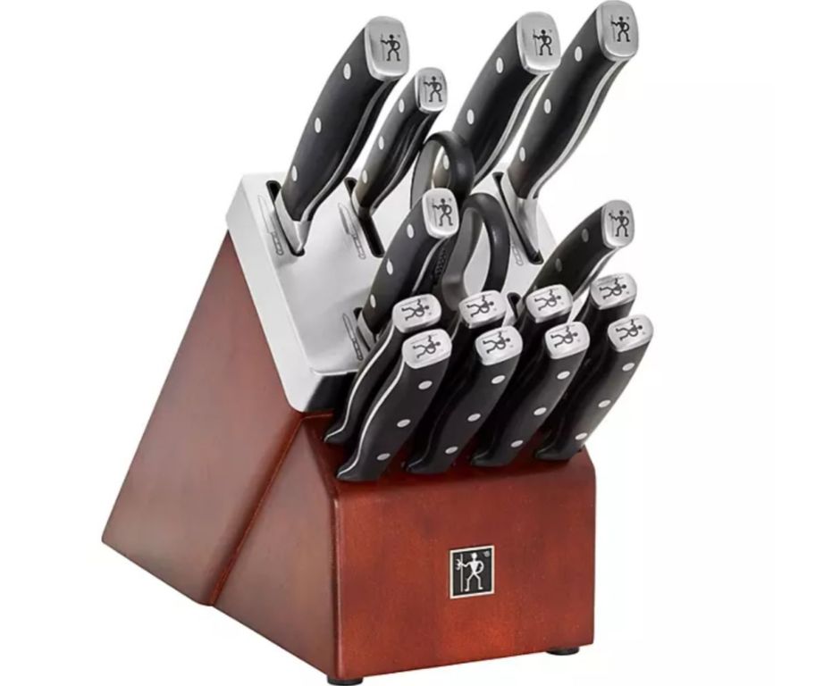 henkles knife block set stock image