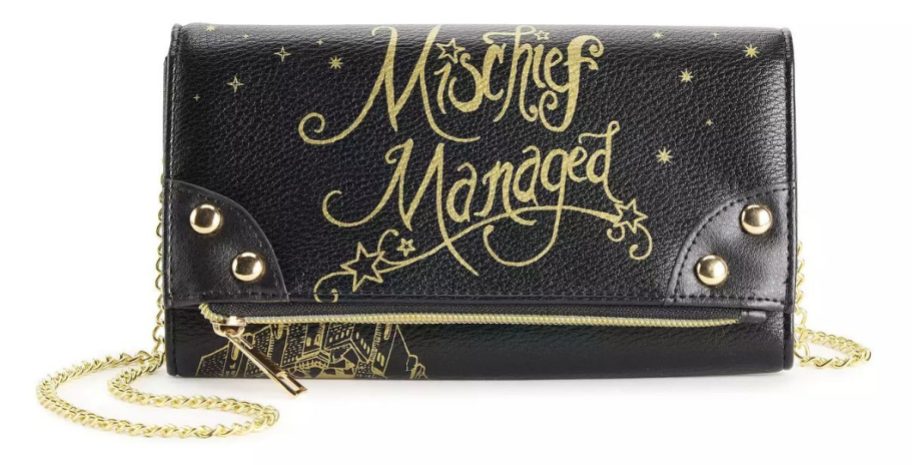 Harry Potter "Mischief Managed" Foldover Chain Strap Clutch stock image