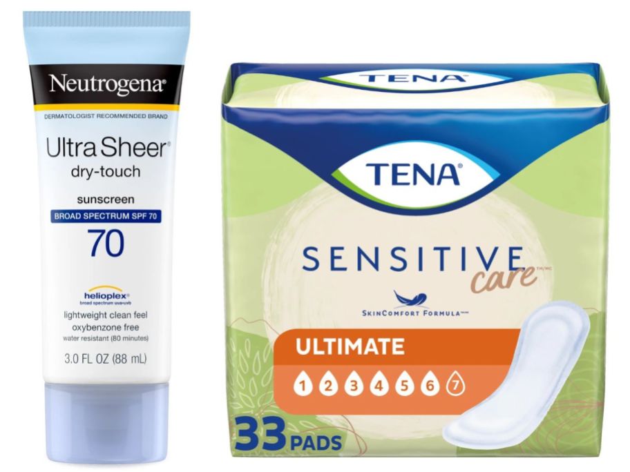 neutrogena and tena stock images