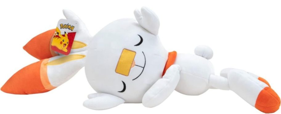 Pokemon Scorbunny Sleeping Plush stock image