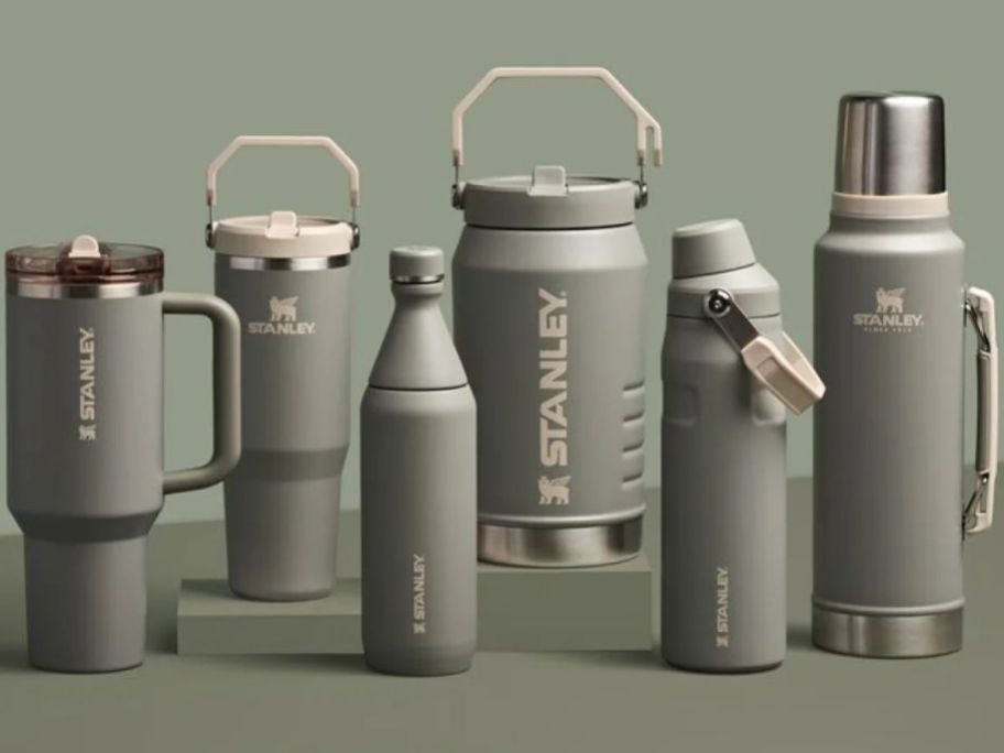 Stanley Tumblers and Drinkware in Sage Gray