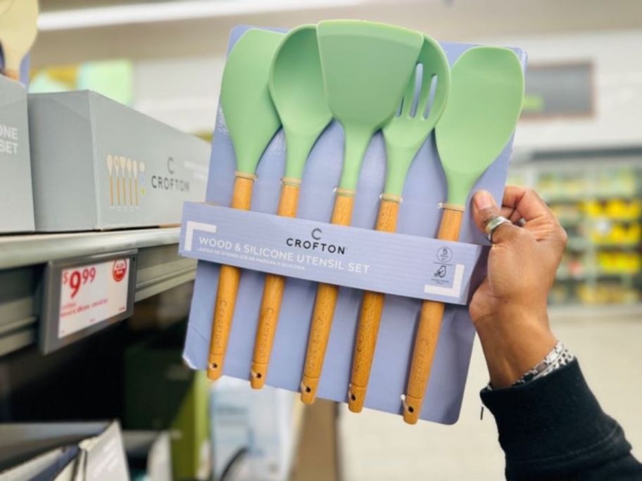 Aldi Wood and Utensil Set