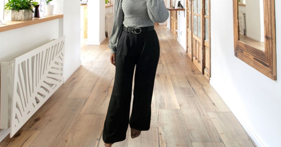 woman wearing Livvy Ultra High-Rise Wide-Leg Pants