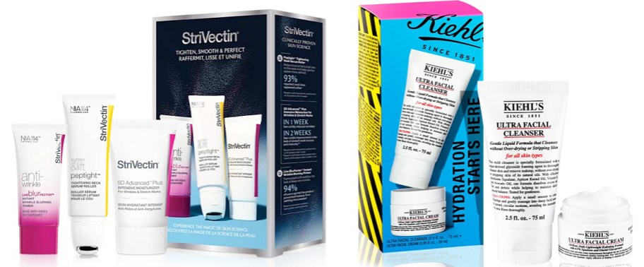 StriVectin and Kiehl's skincare gift sets