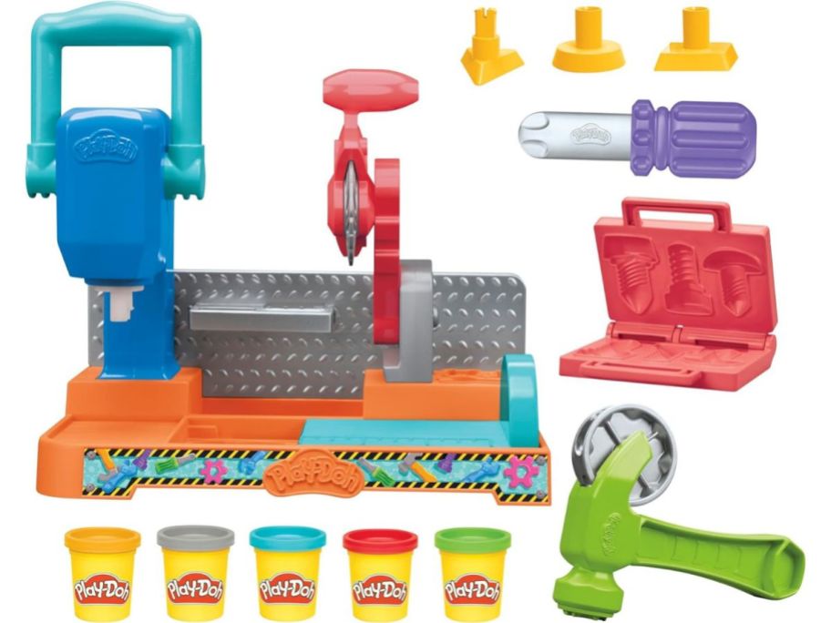 Play-Doh Stamp & Saw Tool Bench Playset stock image