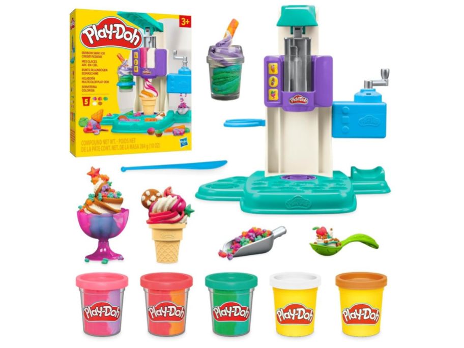 Play-Doh Rainbow Swirl Ice Cream Playset stock image