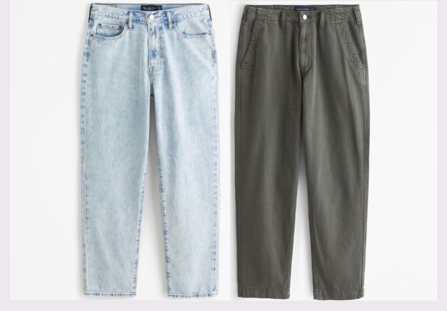 2 pair of mens abercrombie jeans stock image