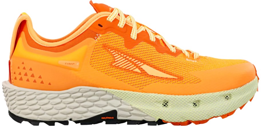 orange trail running shoe