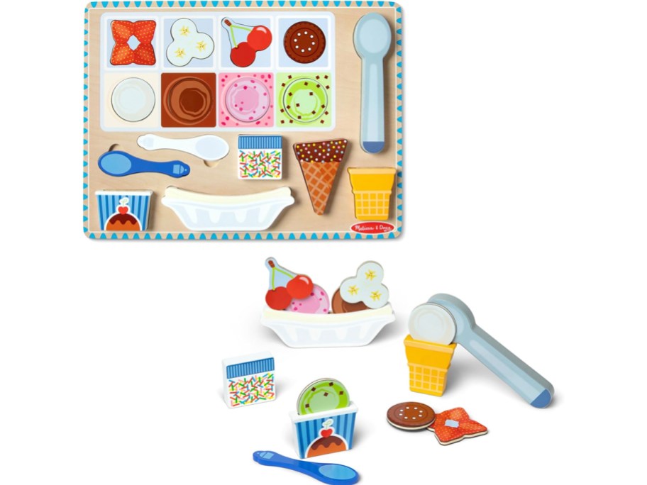 wooden ice cream puzzle set 