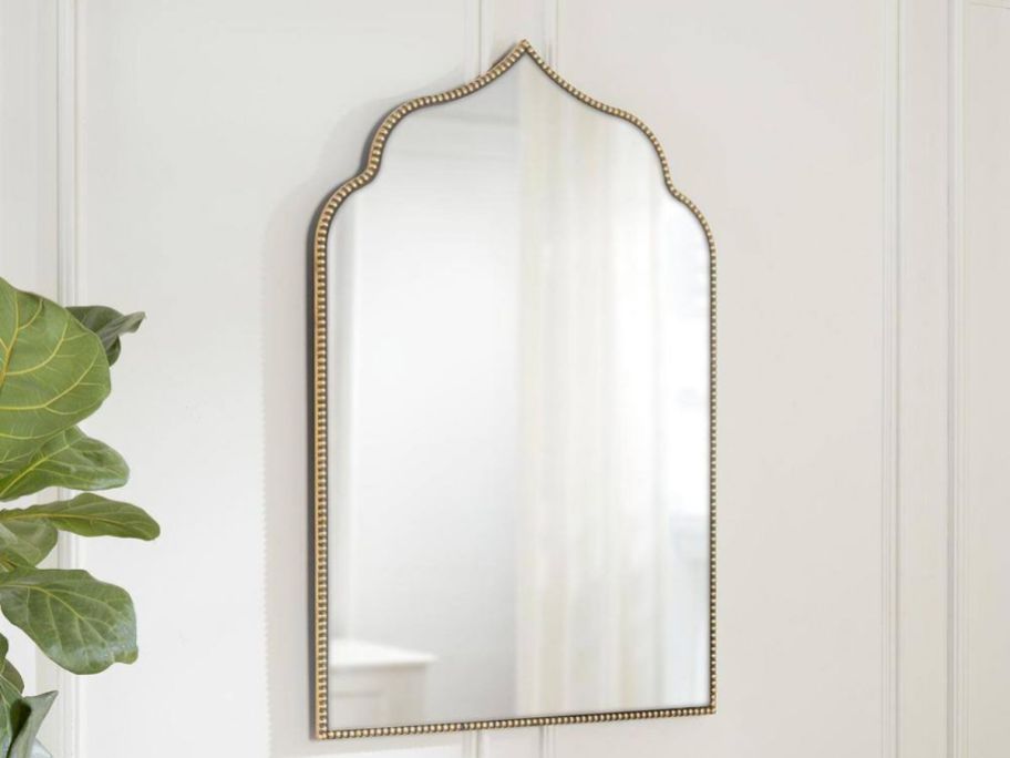 Home Decorators Collection Medium Ornate Arched Champagne Classic Accent Mirror on wall