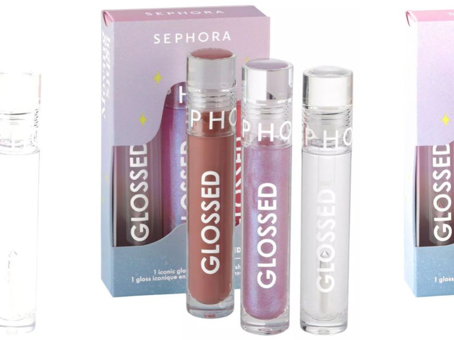 Sephora Collection Glossed 3-Piece Lip Gloss Set stock image