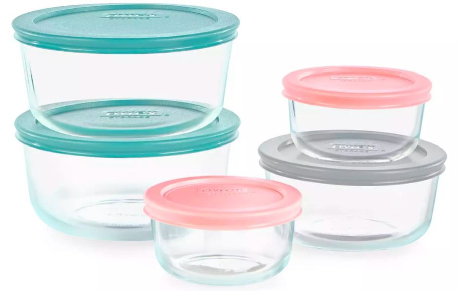 Pyrex Simply Store 10-piece Glass Storage Set w/ Lids stock image