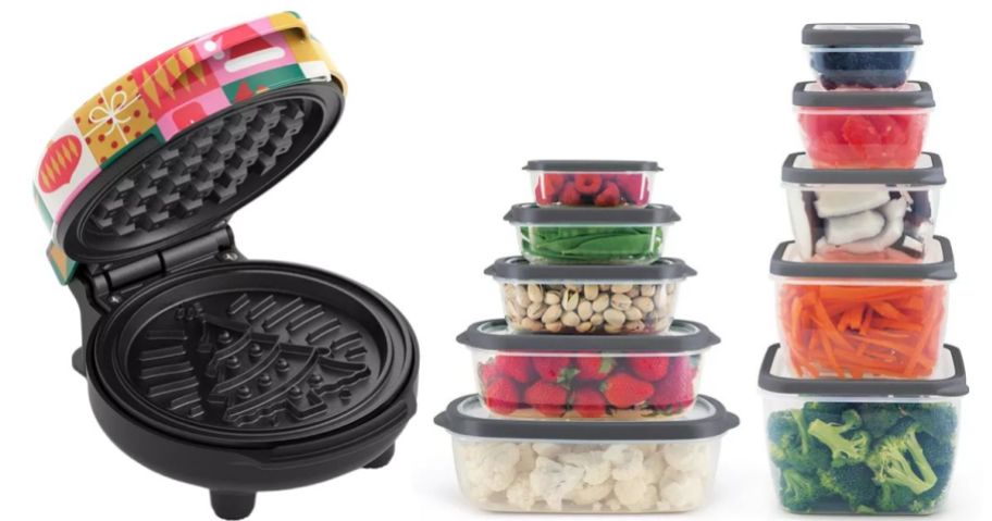 Bella mini Waffle Maker and Food Storage