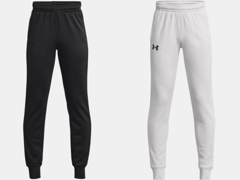 Stock images of two under armour boys joggers