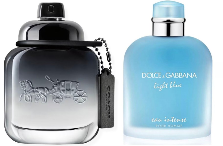 coach and dolce and gabbana fragrance bottles 