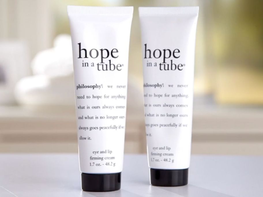 Two tubes of Philosophy Supersize Hope in a Tube Eye & Lip Cream 1.7oz