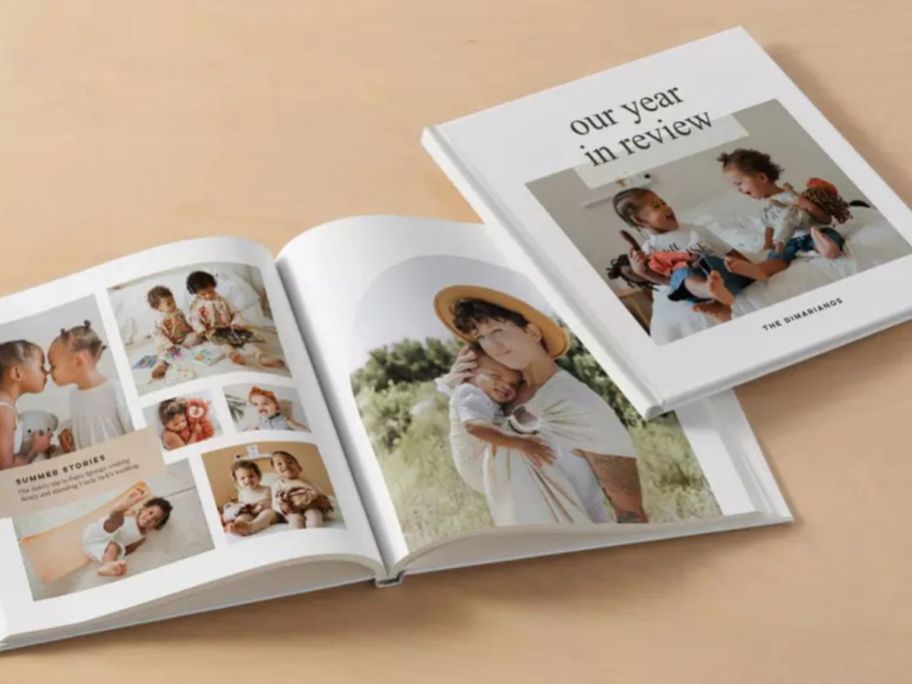 Shutterfly 20-Page Custom Hard Cover Photo Book on table