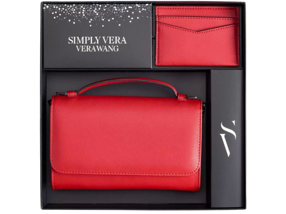 Simply Vera Vera Wang Phone Crossbody & Card Case Gift Box in Cherry