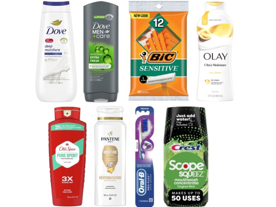 walgreens personal care items on white background