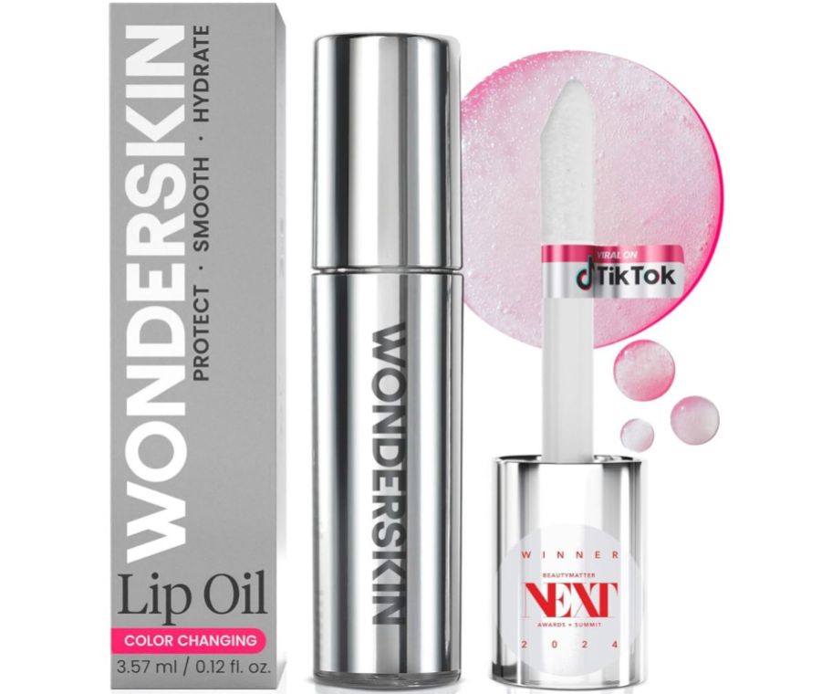 wonderskin lip oil tube stock image