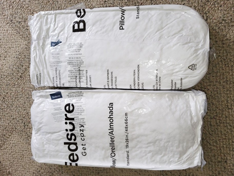 bedsure bed pillows in vacuum sealed bag