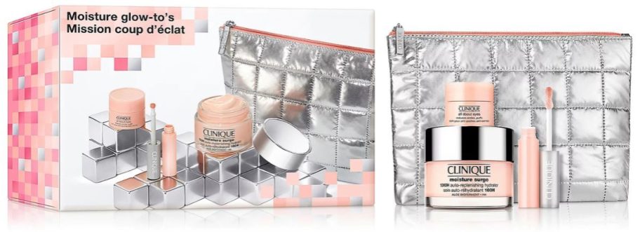 Clinique Moisture Glow-To's Skincare + Makeup Set stock image