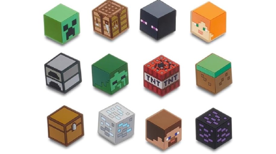 stock image of Crocs Jibbitz Minecraft 13 Pack