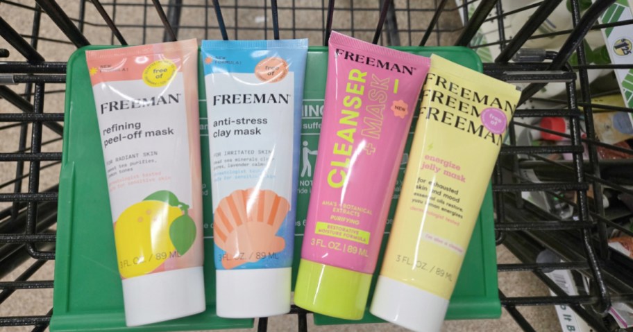 four Freeman cleansers in <a href='https://online-shopping.fun/privacy-policy' target='_blank' rel='follow'>shopping</a> cart” width=”912″ height=”479″></p>
<p>Head over to Dollar Tree where they are offering these Freeman Facial Masks for only $1.25 each!</p>
<blockquote readability=