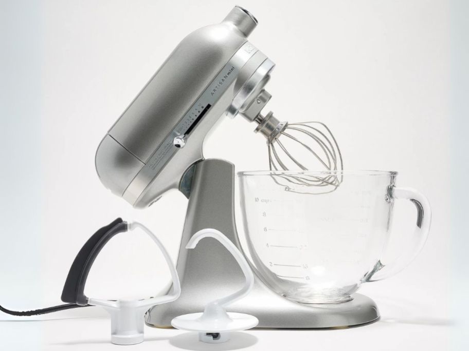 KitchenAid Artisan Mini 3.5Qt Tilt-Head Stand Mixer & Glass Bowl stock image