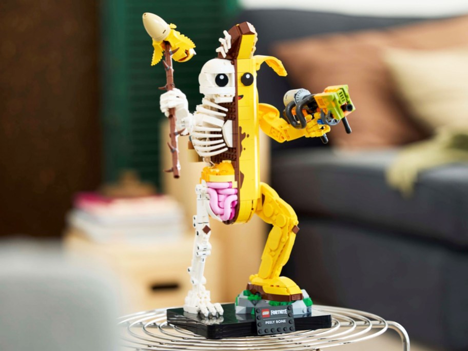 half skeleton half banana lego set