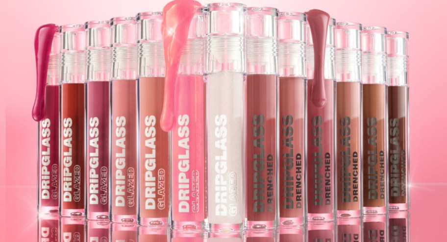 Morphe lipgloss displayed in different shades