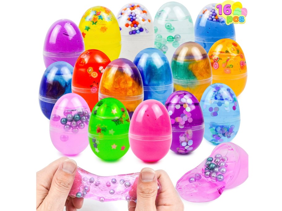 easter eggs filled with slime 