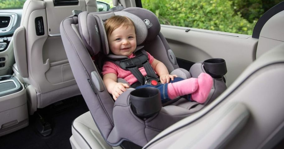 A kiddo sitting in a Safety 1st Car Seat