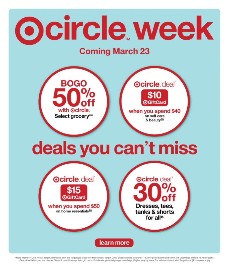 page from Target ad