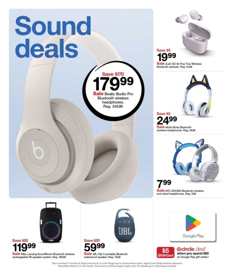 page from Target ad