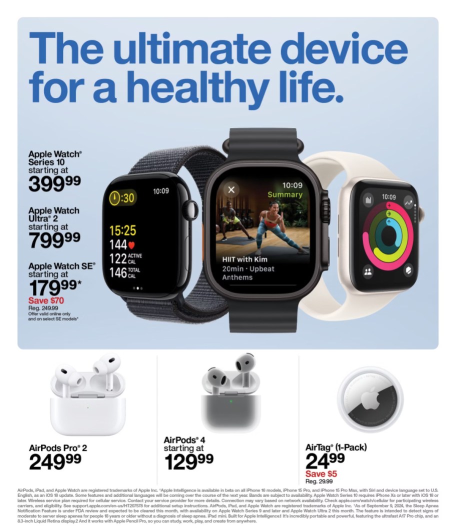 page from Target ad