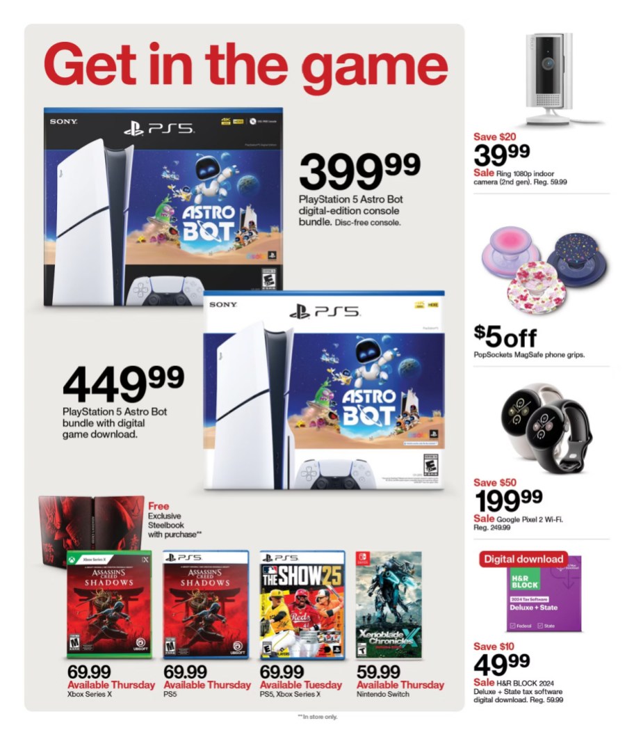 page from Target ad