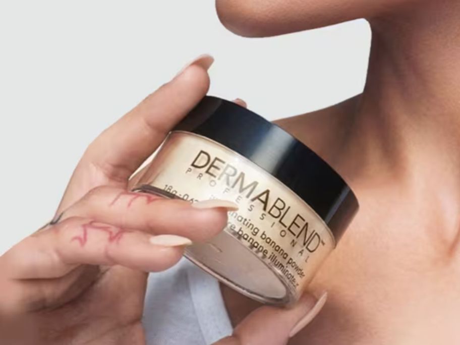 Dermablend Powder in hand