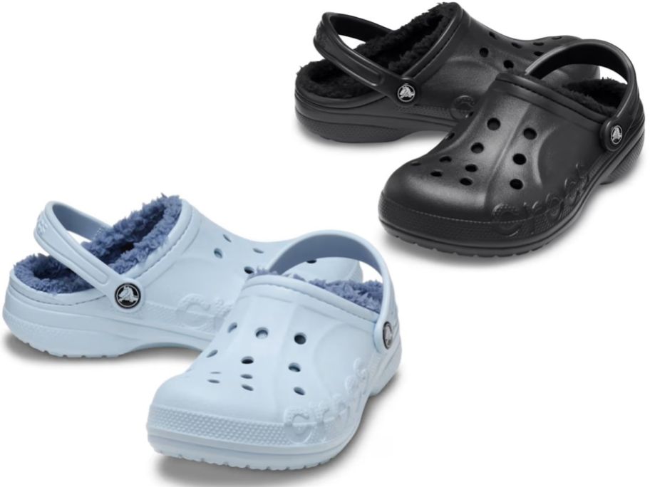 Stock images of Baya Lined Crocs Clogs for kids and adults