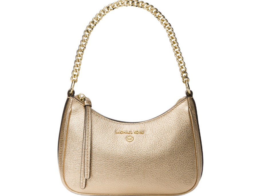 gold Michael Kors crossbody bag