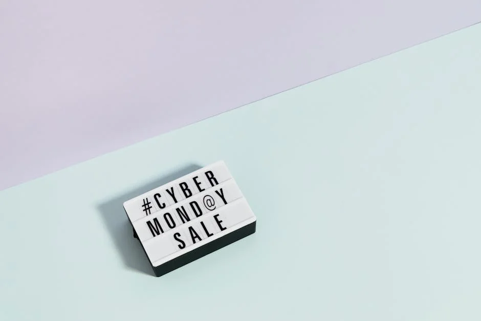 Modern minimalist image of Cyber Monday sale sign with pastel background. - cyber monday early access deals for subscribers