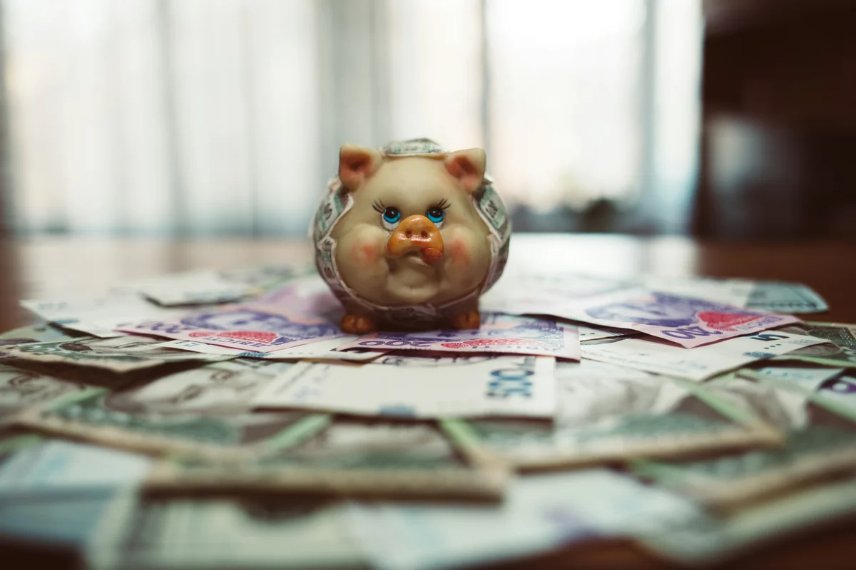 pink pig ceramic figurine on white newspaper - piggy bank money - How to find crazy savings on premium brand names